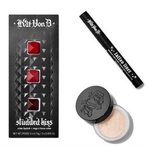 Kat Von D minis : liner, powder, lipstick NEW